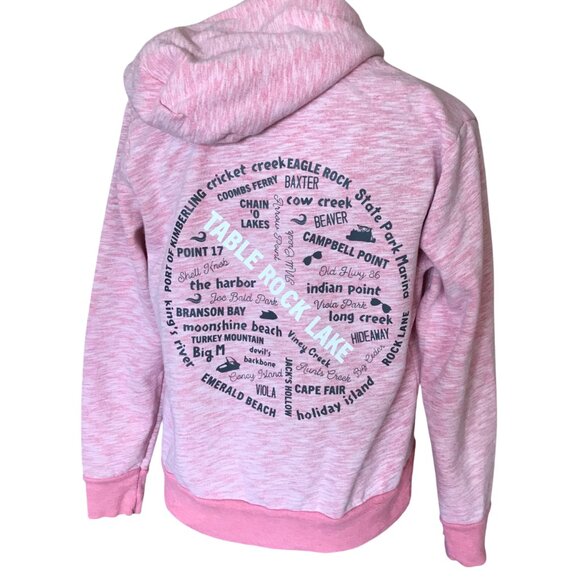Upcycled Table Rock Lake Hoodie, Size M: Zippered Sweatshirt, Landmarks Marinas - Picture 14 of 14